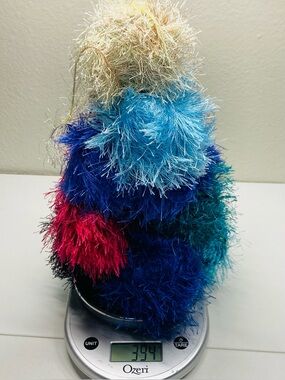 394 g / 13.4 oz Untagged Fun Fur Multicolor Eyelash Yarn Bundle